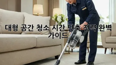 대형 공간 청소, 시간 단축 전략 완벽 가이드